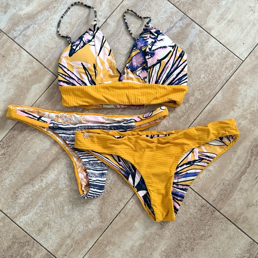 Maaji Yellow/Multicolor Bikini Set